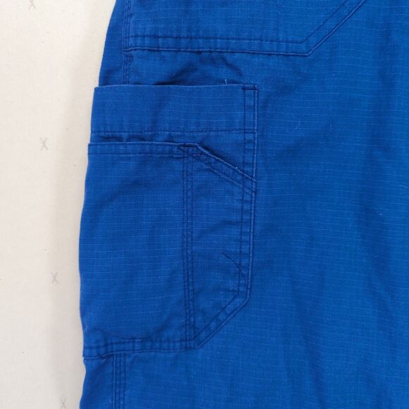 Carhartt Mens Scrub Pants Royal Blue Medium Ripstop Boot Cut 8-Pocket Cargo - Picture 4 of 11